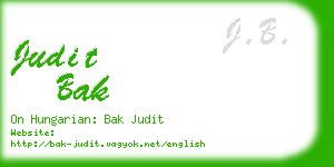 judit bak business card